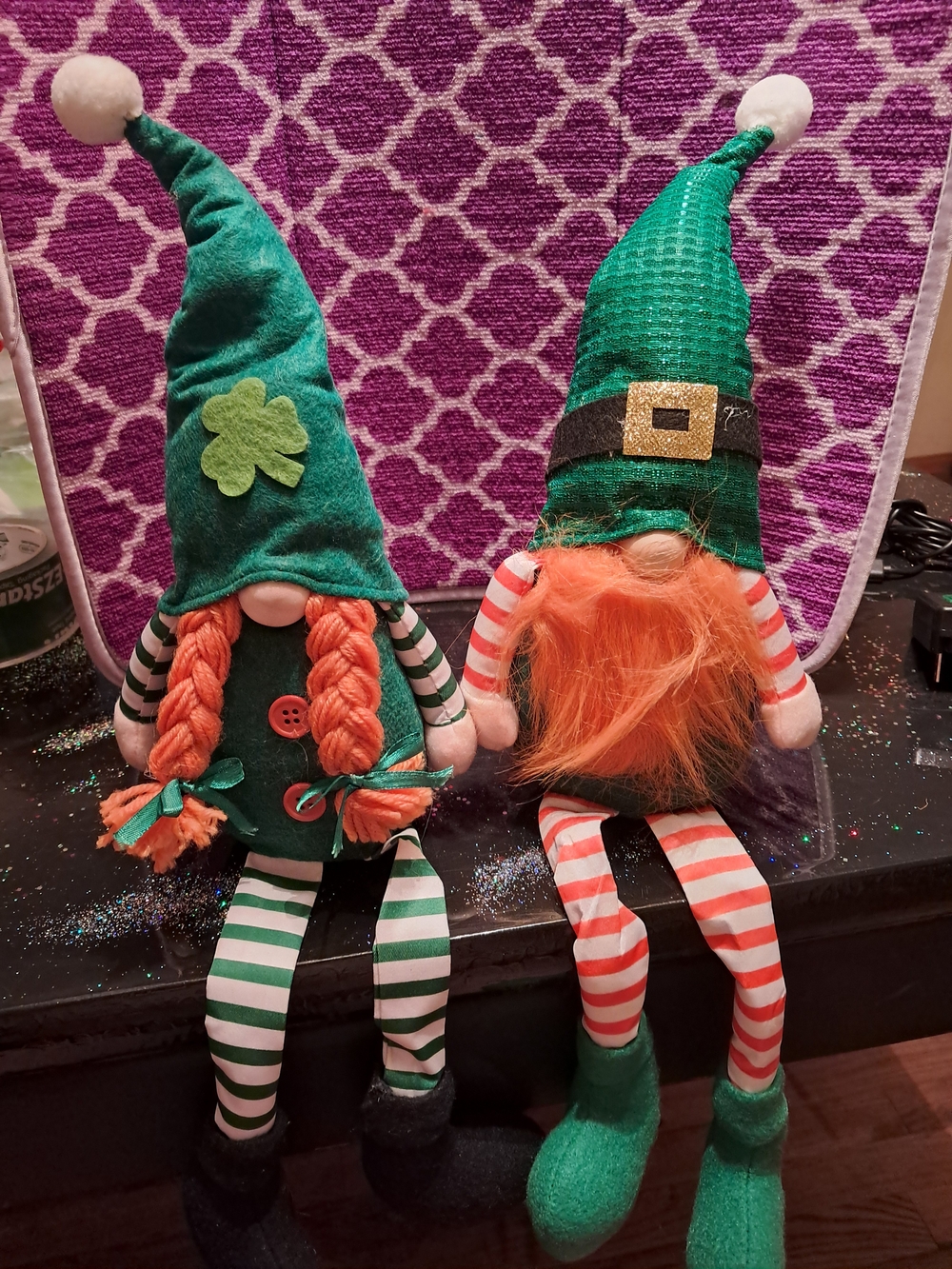 Vintage Green St. Patrick's Day Gnome - Plush Hat & Outfit